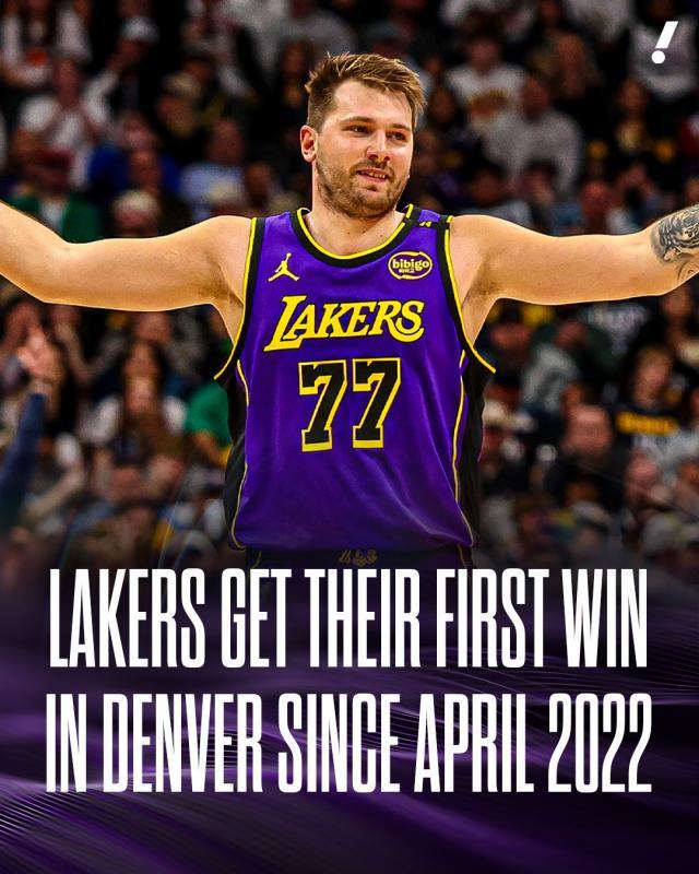 32分率队完胜掘金！东契奇：湖人的唯一目标是夺冠